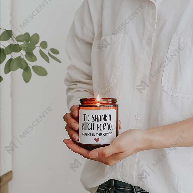 M&Scent 100 % naturlig voks juleduftlys til hjemmet Gavesett, duftlys i glasskrukke med metalllokk