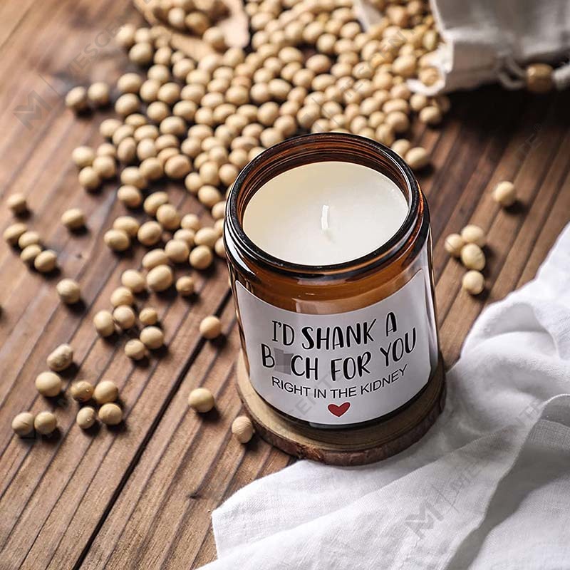 M&Scent 100 % naturlig voks juleduftlys til hjemmet Gavesett, duftlys i glasskrukke med metalllokk