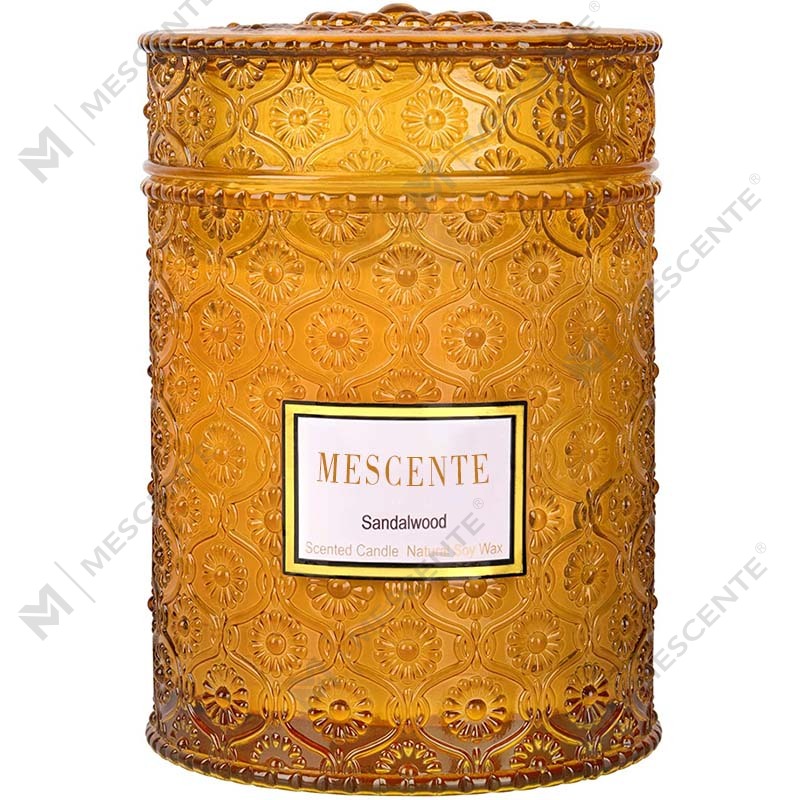M&S cent Hjemmelaget Eucalyptus Spearmint Soy Voks Tørket Flower Scent Spa Candle
