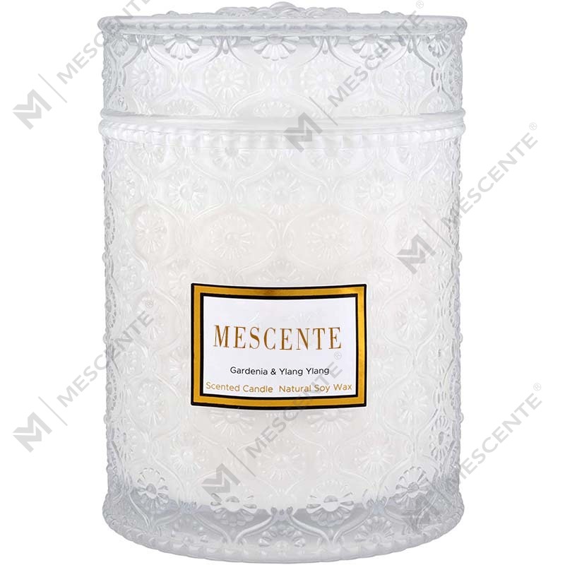 M&S cent Hjemmelaget Eucalyptus Spearmint Soy Voks Tørket Flower Scent Spa Candle