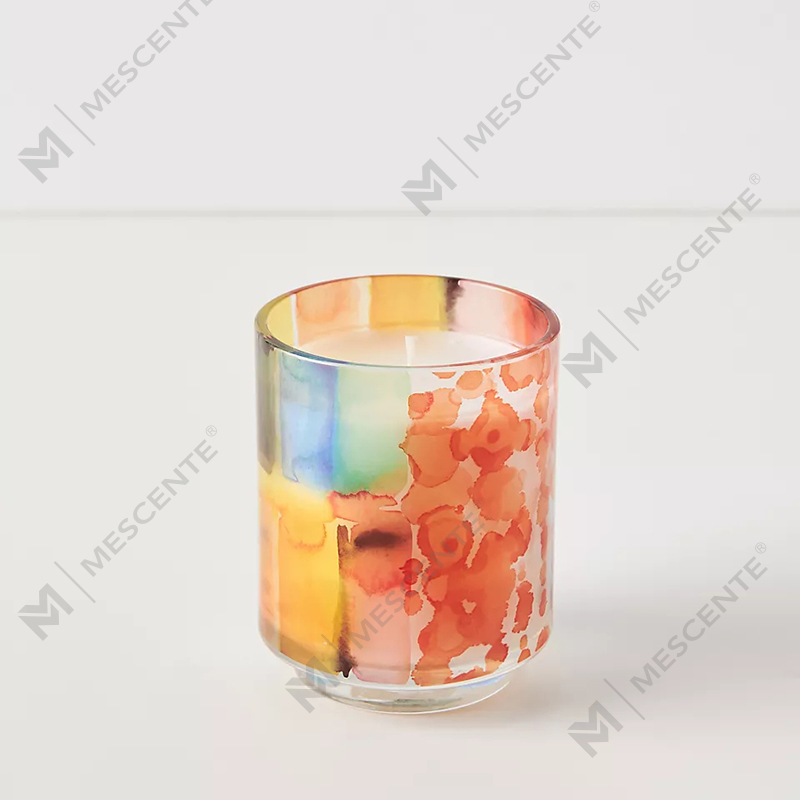 M&Scent Luxury Custom Decoration Private Label 3 Wick A Sunday Painter Glass Krystallduftende soyavokslys