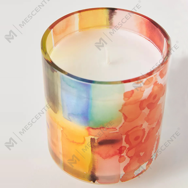 M&Scent Luxury Custom Decoration Private Label 3 Wick A Sunday Painter Glass Krystallduftende soyavokslys