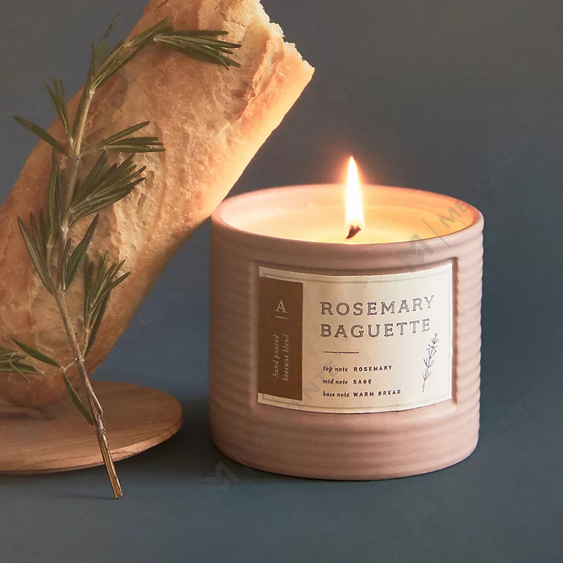 M&Scent Private Label fargede keramiske krukker Duftende soyavoks Chic stearinlys