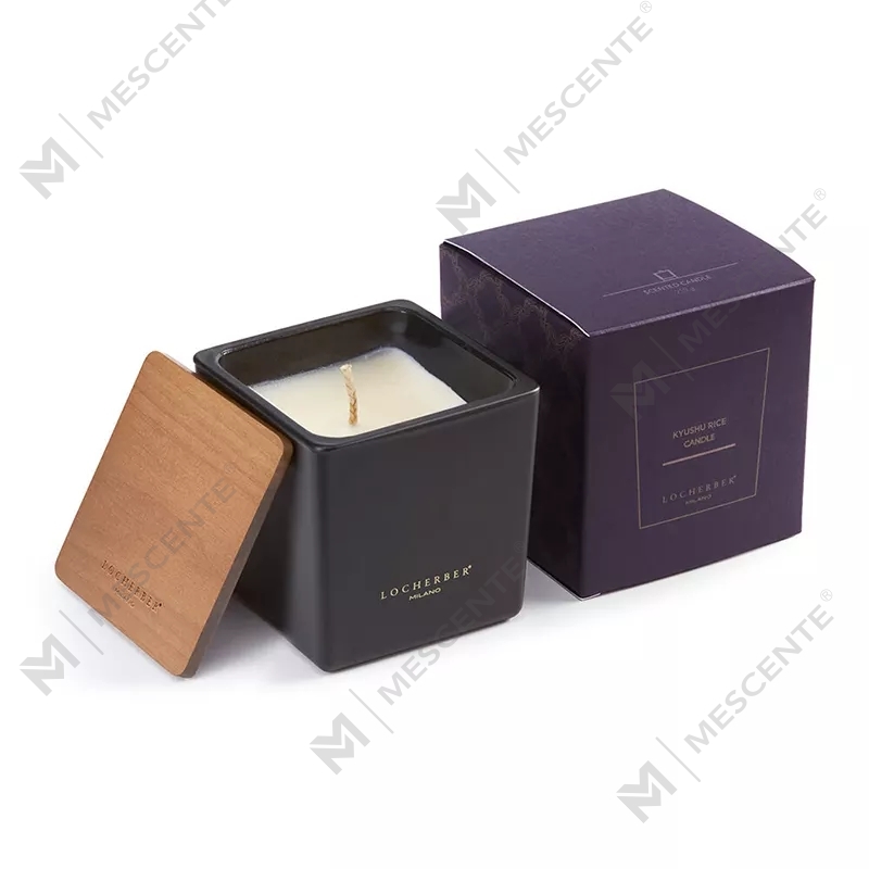 M&scent 2025 Large Eco Friendly glass duftlys med briccole trelokk