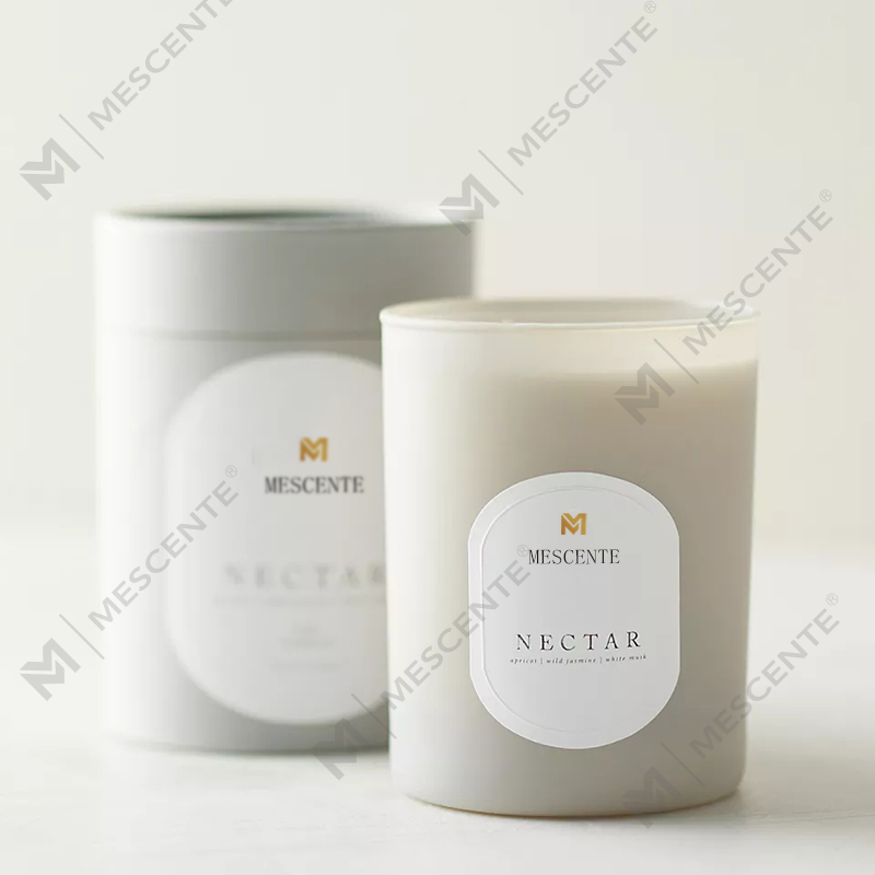 M&Scent Custom Logo Meditation Ikke-giftige steiner Urt Håndhelles Naturlig duftende soyavoks krystalllys