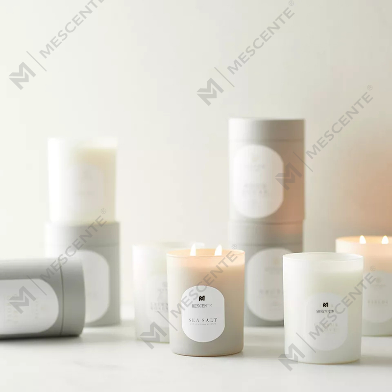 M&Scent Custom Logo Meditation Ikke-giftige steiner Urt Håndhelles Naturlig duftende soyavoks krystalllys