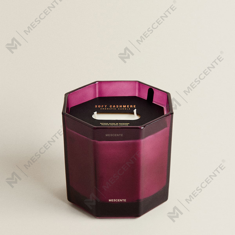 M&Scent Luksus juleduftlys Aromaterapi Aroma Soyavokslys i svart glasskrukke gaveeske