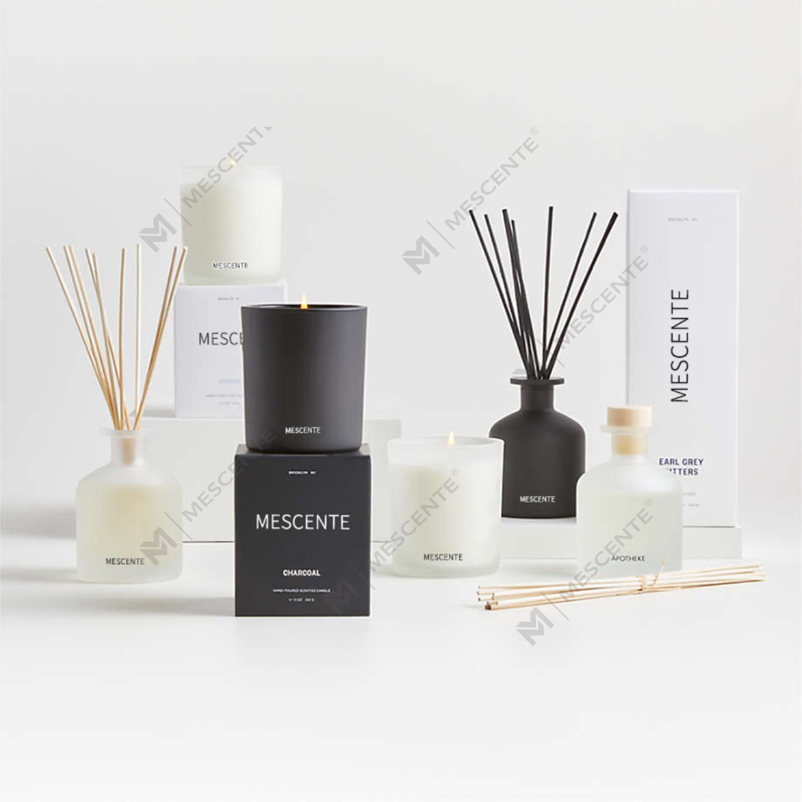 M&Scent luksus private label lilla farge aroma siv diffuser gavesett med eske