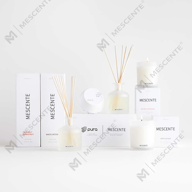 M&Scent luksus private label lilla farge aroma siv diffuser gavesett med eske