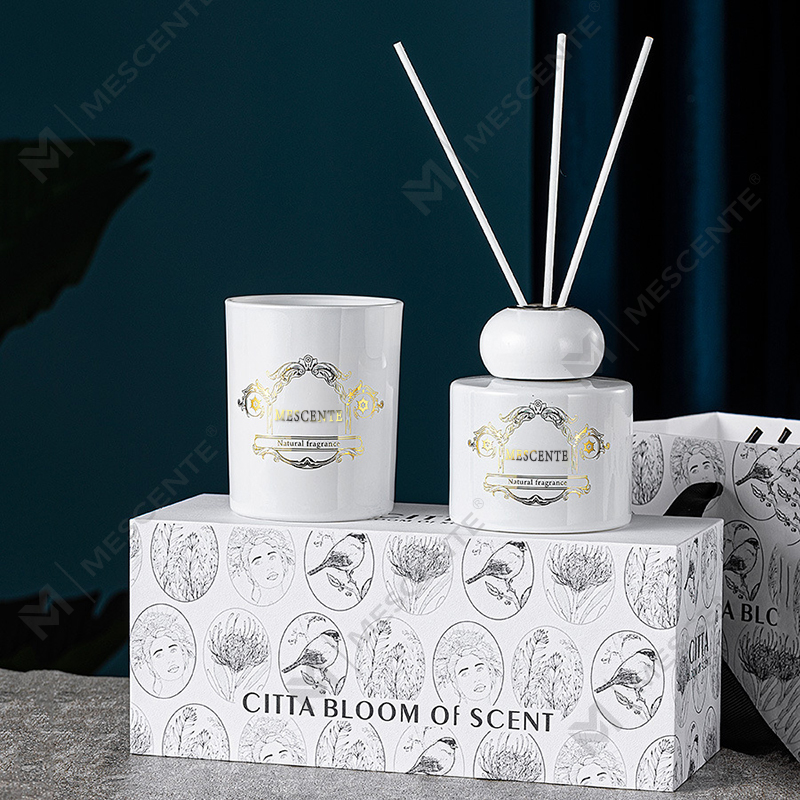 M&Scent luksus private label stearinlys aroma duftende stearinlys diffuser med boksemballasje