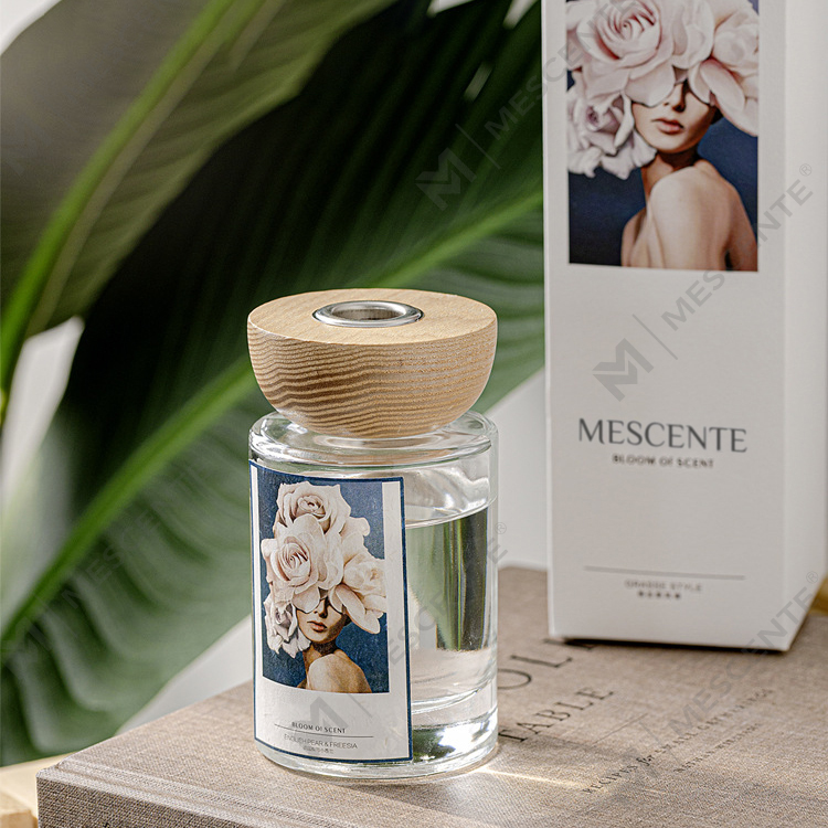 M&Scent engros private label glassflaskepinne reed diffuser sett med propp